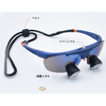 2倍 /2.3倍 埋め込み式歯科ルーペ 医療用メガネ拡大鏡 (カスタム拡大鏡)