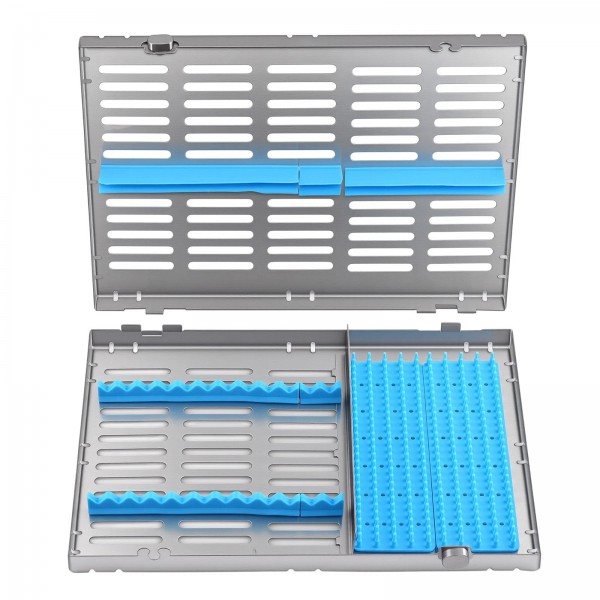 歯科器具滅菌用ステンレスカセットタイプA(シングルボックスに歯科用器具20本を収納可能) 歯科器具滅菌用ステンレスカセットタイプA(シングルボックスに歯科用器具20本を収納可能)