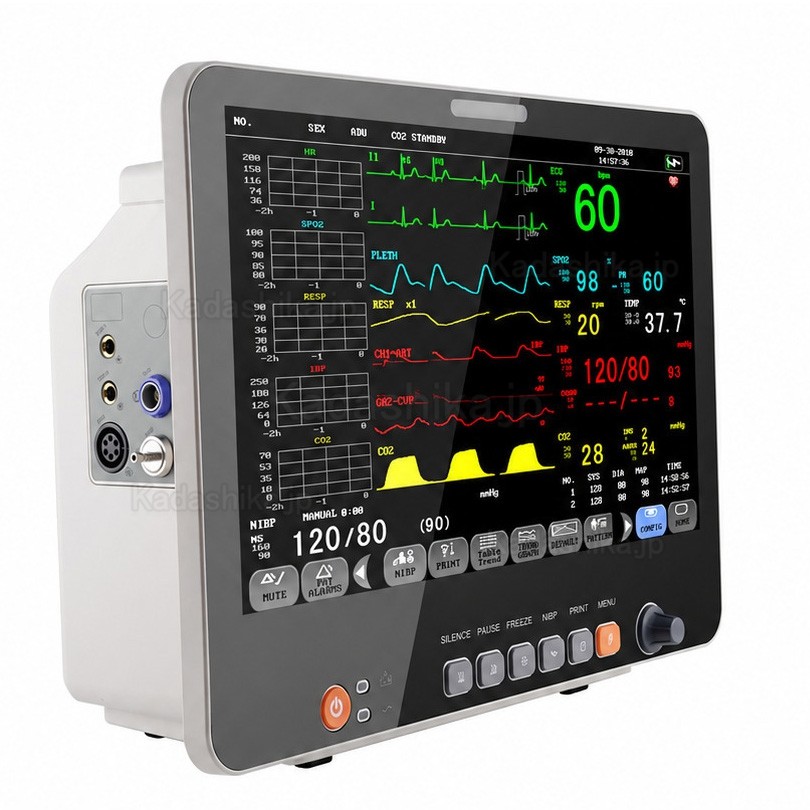 15.6インチ マルチパラメータ生体情報モニタ（ECG、NIBP、RESP、TEMP、SpO2、PR）