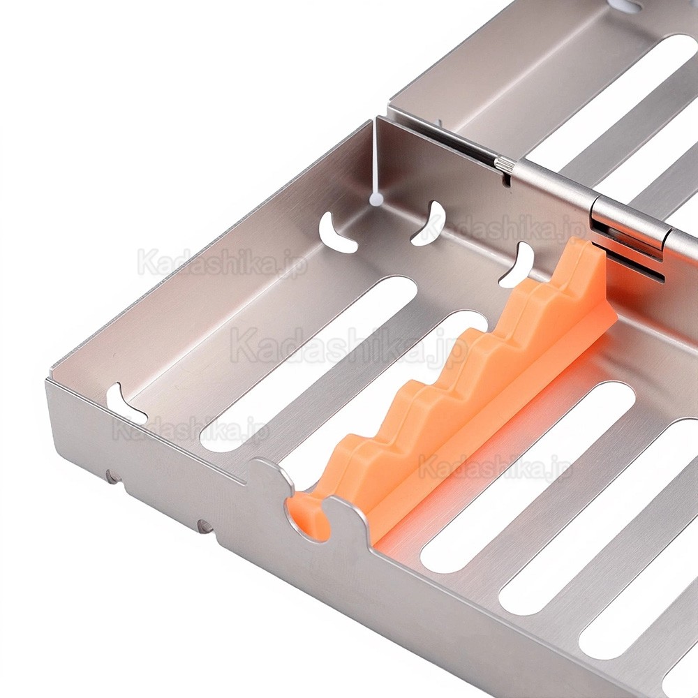 歯科器具滅菌用ステンレスカセット(シングルボックスに歯科用器具5本を収納可能) 歯科器具滅菌用ステンレスカセット(シングルボックスに歯科用器具5本を収納可能)
