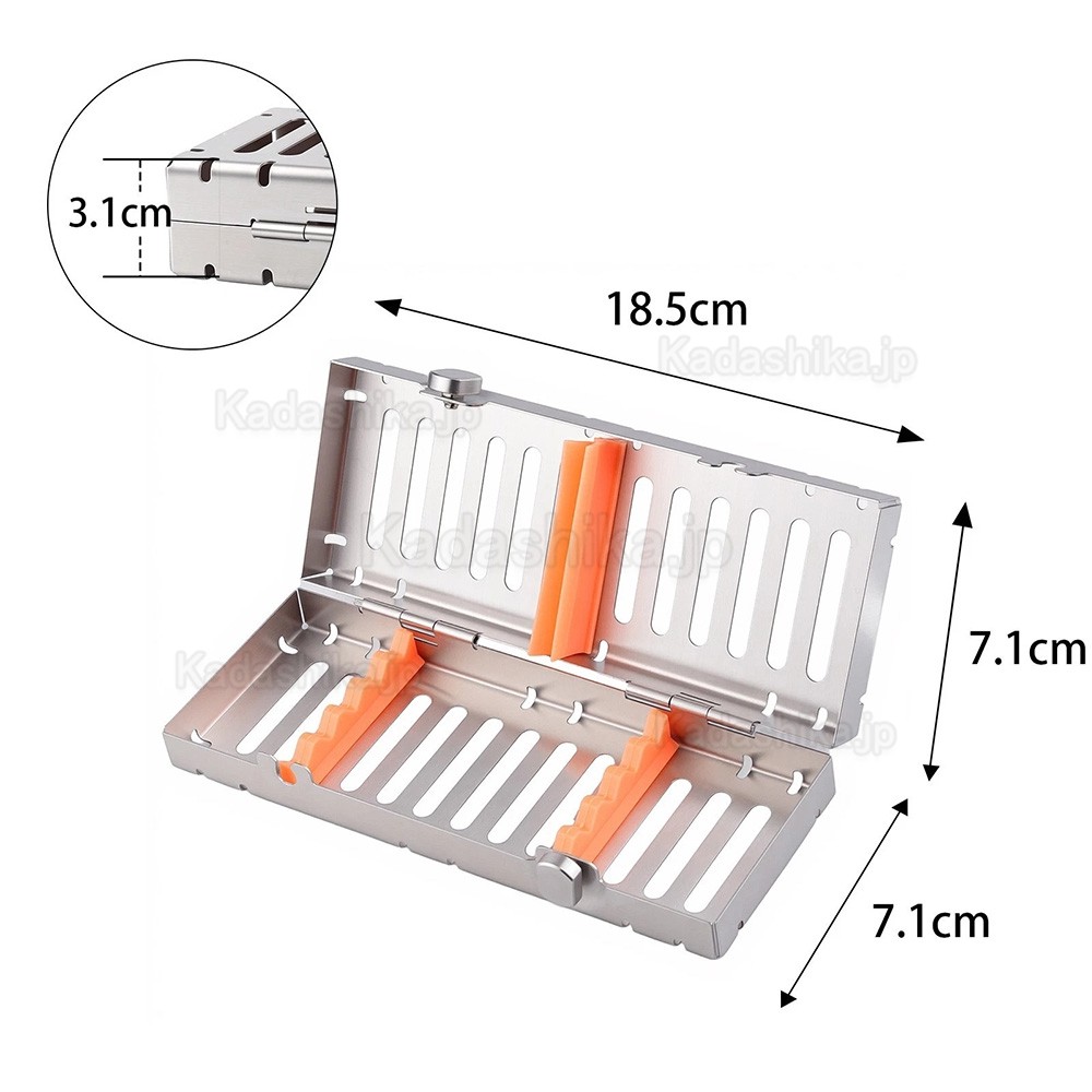 歯科器具滅菌用ステンレスカセット(シングルボックスに歯科用器具5本を収納可能) 歯科器具滅菌用ステンレスカセット(シングルボックスに歯科用器具5本を収納可能)