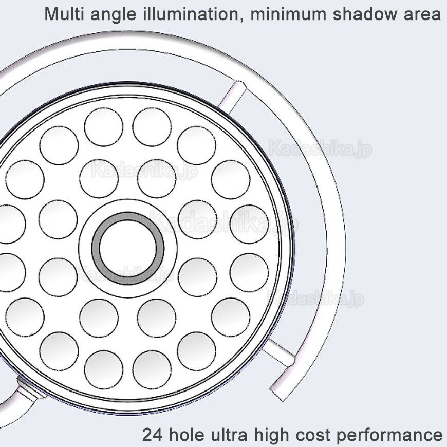 歯科 72 ワット天井取り付けLED 歯科無影ランプ 手術照明灯