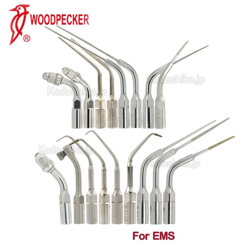 5本 Woodpecker® 超音波スケーラーチップ エンド除去/充填/根管拡大用(EMSと互換性あり)