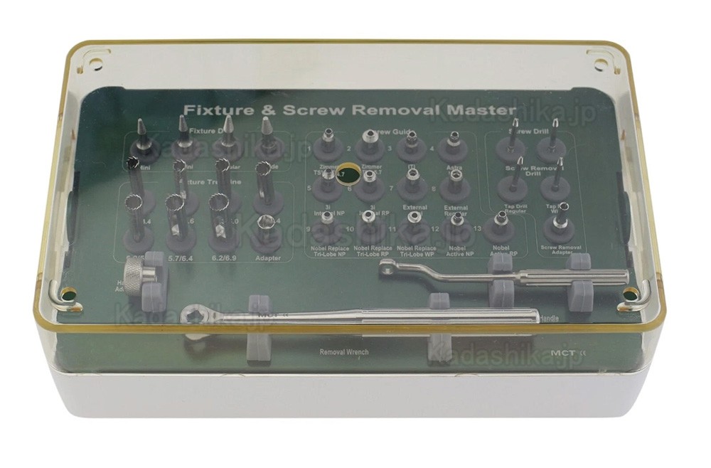 インプラントフィクスチャー＆スクリュー除去マスターキット MCT FSRK-02 ドリルガイドリムーバー