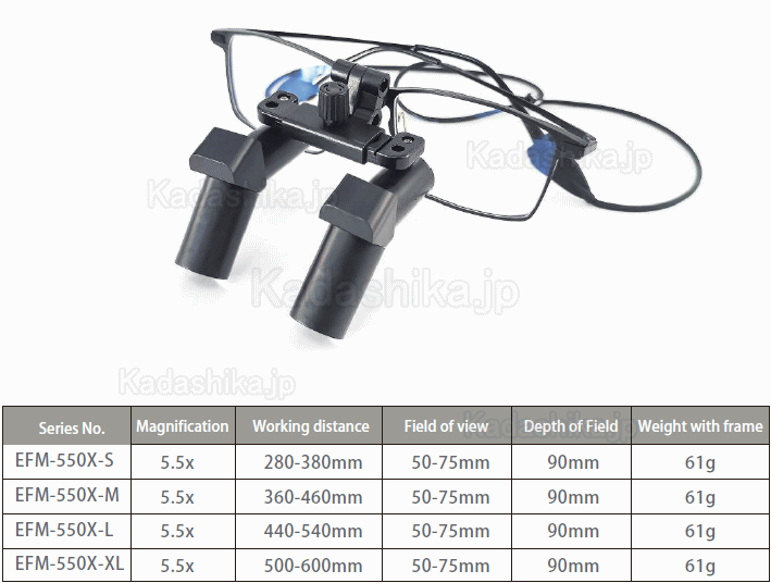 Micare EFM-350X 3.5倍 歯科用エルゴノミクスルーペ 医療用外科用拡大鏡 Micare EFM-350X 3.5倍 歯科用エルゴノミクスルーペ 医療用外科用拡大鏡