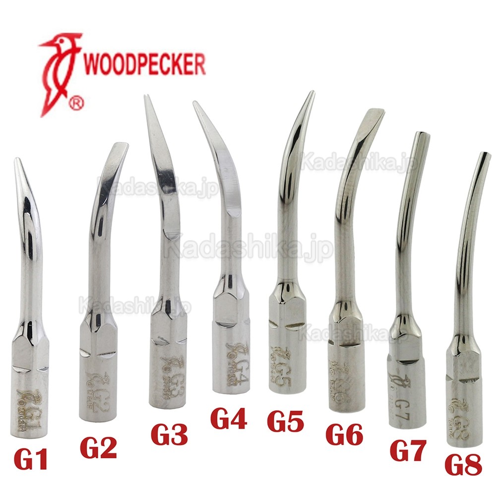 10本 Woodpecker 超音波スケーラーチップ G1 G2 G3 G4 G5 G6 G7 G8 (EMS UDS対応)