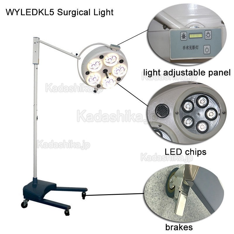 歯科移動式無影灯 医療手術用LED照明灯 WYLEDKL5