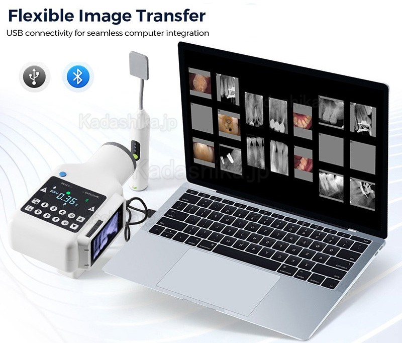 歯科手持ち レントゲン(スクリーン内蔵) + iRay Pluto 0002XW 歯科用ワイヤレスX線センサー